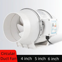 Aérateur Salle de Bain en Ligne 220 V, 300 m³/h, Conduit 12 cm