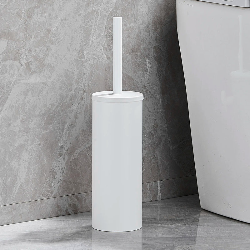 Brosse WC Inox avec Support Cylindrique, Murale ou à Poser, 7 Finitions