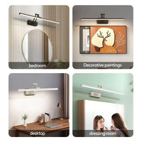 Applique Salle de Bain LED à Bras Articulé Noir ou Blanc 40 à 100 cm