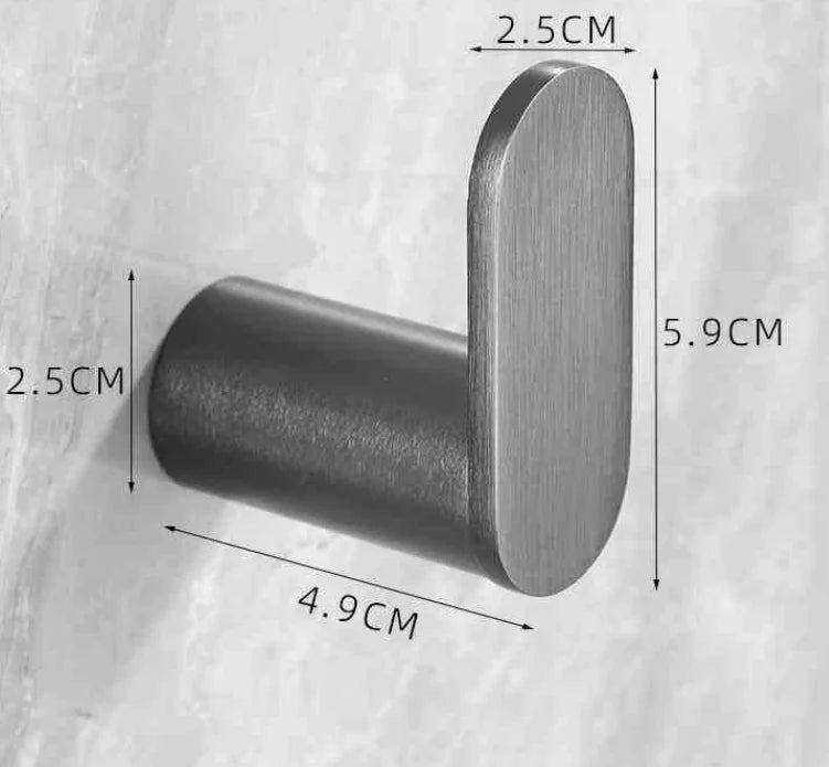 Patère Salle de Bain Murale Inox 304 Gris Anthracite, 9 Modèles