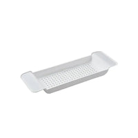 Pont de Baignoire Extensible Noir ou Blanc, Plateau Ajouré 56 à 79 cm