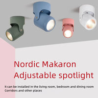 Spot LED Macaron Orientable en Saillie, 4 Coloris, 7 à 24 W