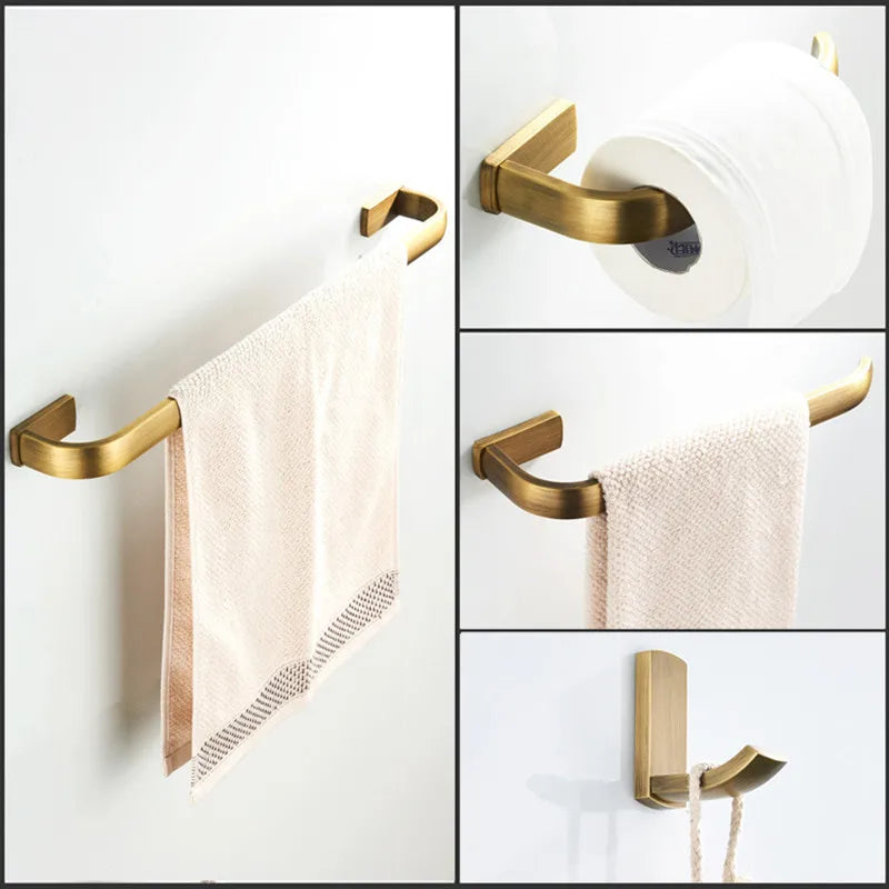Accessoires Salle de Bain Laiton Vieilli Brossé
