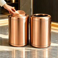 Poubelle de Salle de Bain Luxe Inox Double Couche 8 ou 10 Litres