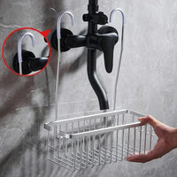 Étagère de Douche à Suspendre en Aluminium, Noir, Gris ou Argent, 31 cm