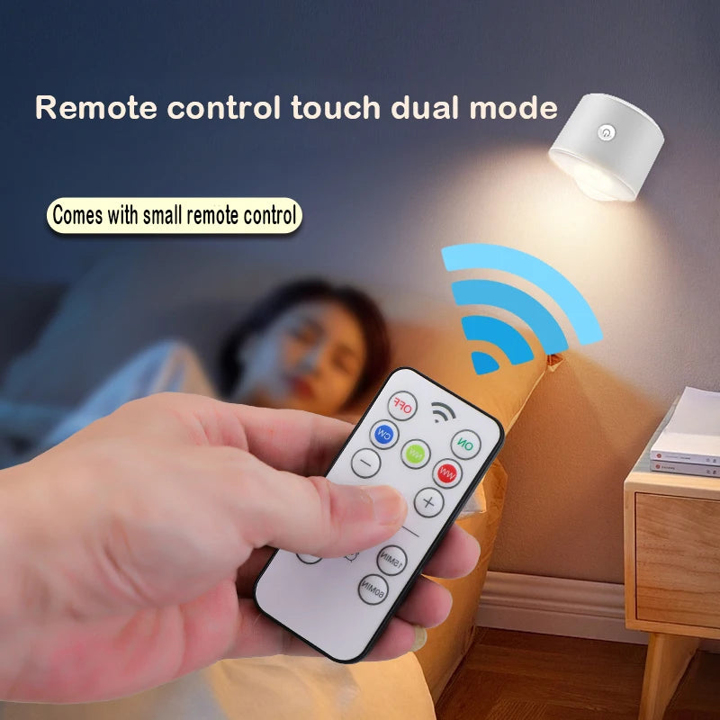 Lampe de Table Sans Fil Rechargeable Tactile avec Télécommande, Magnétique