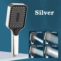 Pommeau de Douche Carré Haute Pression 4 Modes Noir