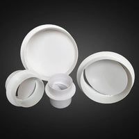 Clapet Anti-Retour de Conduit à Collerette, PVC Blanc, 80 à 150 mm