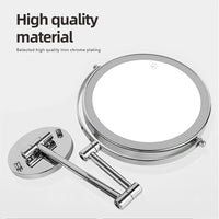 Miroir Grossissant Lumineux Mural Chromé Double Face x5, x7 ou x10 20 cm