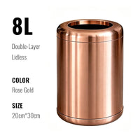 Poubelle de Salle de Bain Luxe Inox Double Couche 8 ou 10 Litres