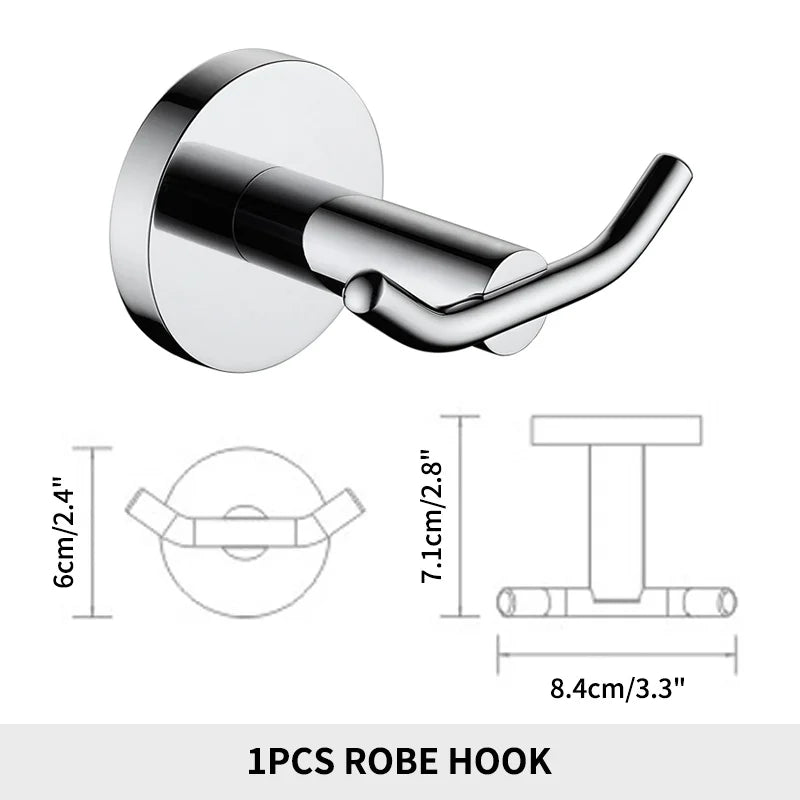 Accessoires Salle de Bain Inox Doré ou Chromé à Choisir
