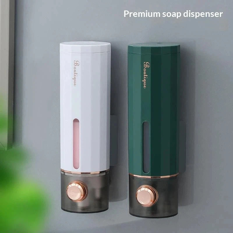 Distributeur de Savon Mural Sans Perçage Fenêtre Transparente