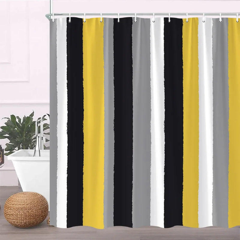 Rideau de Douche en Tissu Polyester, 28 Motifs au Choix, 90 à 240 cm