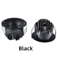 Spot Salle de Bain IP65 COB Encastrable, 5 à 35 W, Noir ou Blanc