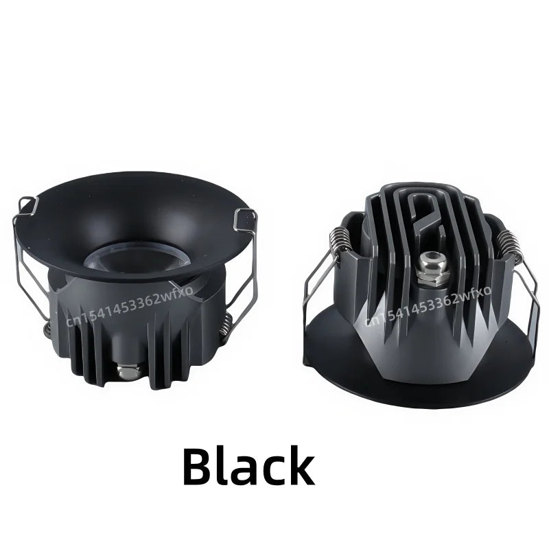 Spot Salle de Bain IP65 COB Encastrable, 5 à 35 W, Noir ou Blanc