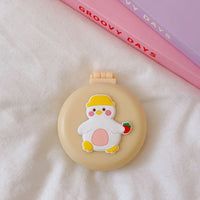 Miroir de Poche Pliant avec Brosse à Coussin d'Air, 22 Motifs