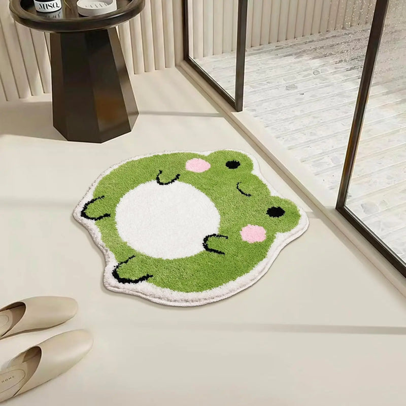 Tapis de Bain Antidérapant Motif Grenouille Ultra Absorbant