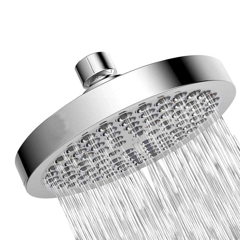 Pommeau de Douche Pluie Rond 15 cm Chromé ou Noir