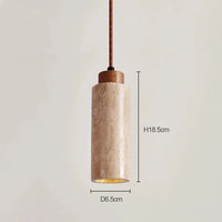 Suspension Cuisine en Pierre Travertin 1 à 3 Lampes, Cylindre ou Carré