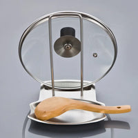 Range-Couvercle Casserole Inox avec Repose-Cuillère, Hauteur 19,5 cm