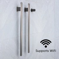 Sèche-Serviette Électrique Encastré Vertical 2 Barres Inox 84 cm, WiFi en Option