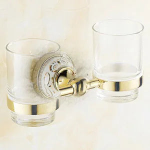 Ensemble d'Accessoires Salle de Bain Céramique Chromé