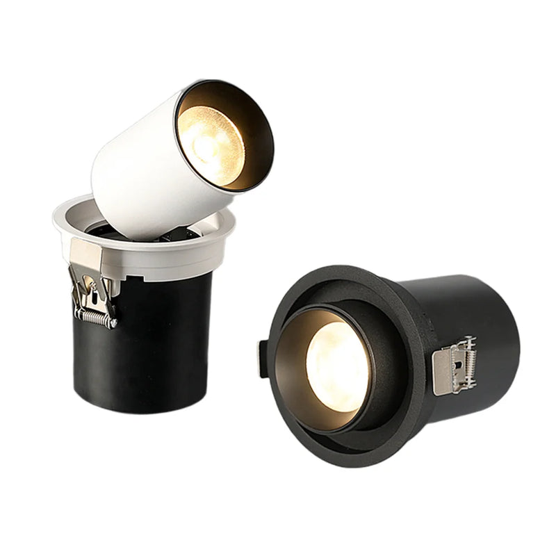 Spot LED Encastrable Télescopique Orientable Cuisine, 5 à 20 W, Noir ou Blanc