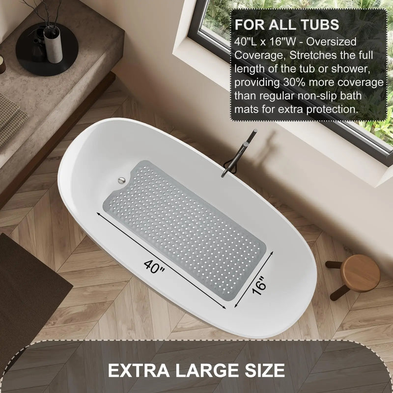 Tapis de Baignoire et de Douche Antidérapant Extra Large 40 x 100 cm