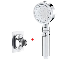 Pommeau de Douche Réglable 5 Modes avec Flexible Noir