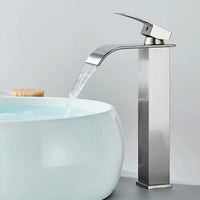 Mitigeur Lavabo Cascade Monotrou Inox 304, 7 Finitions, Modèle Bas ou Haut