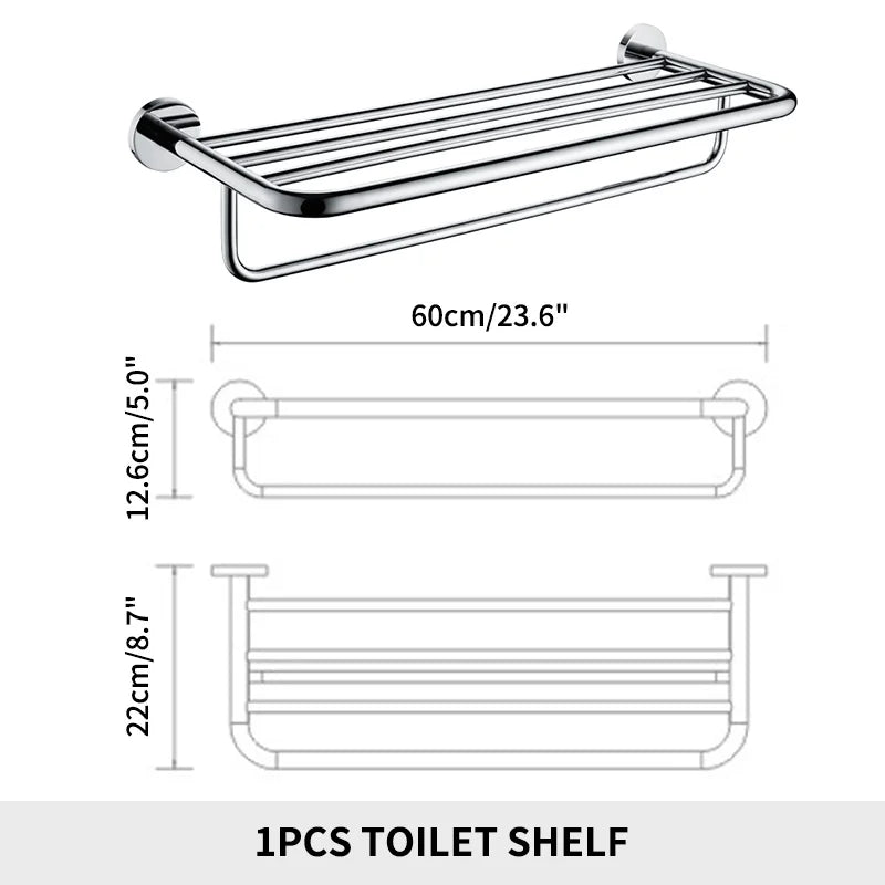 Accessoires Salle de Bain Inox Doré ou Chromé à Choisir