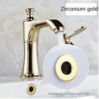 Cache Trop-Plein Lavabo Rond Laiton pour Trou 23 à 25 mm