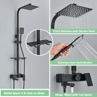 Colonne de Douche Pluie avec Mitigeur et Bec de Baignoire, 19 Modèles
