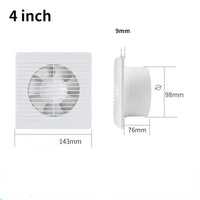 Aérateur Mural Ultra Fin 9 mm, Façade 14,3 à 24,8 cm, Blanc
