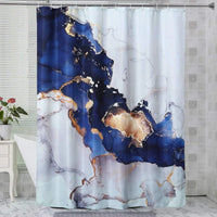 Rideau de Douche Effet Marbre en Tissu, 18 Motifs, 90 à 300 cm