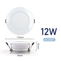 Spot LED Encastrable Cuisine Rond Blanc sans Transformateur, 3 à 15 W