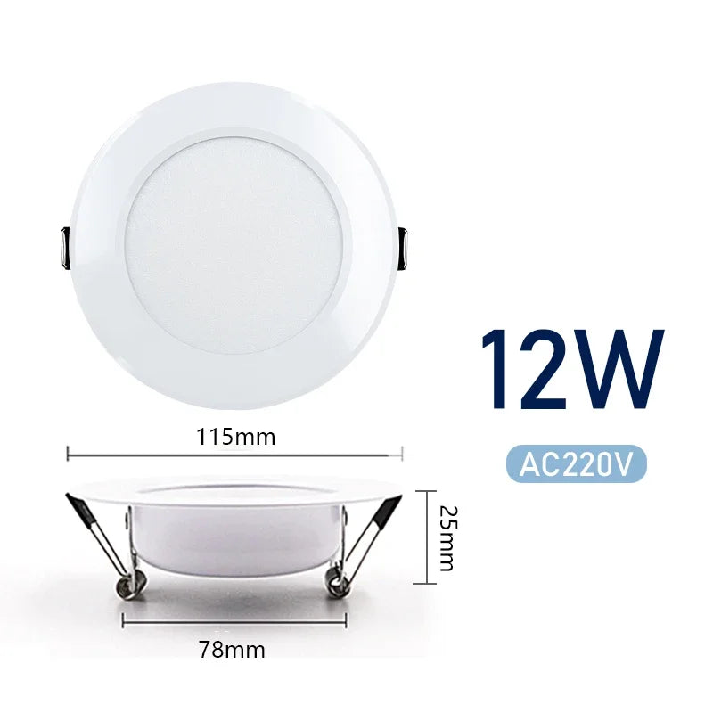 Spot LED Encastrable Cuisine Rond Blanc sans Transformateur, 3 à 15 W