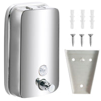 Distributeur de Savon Mural en Inox Grande Capacité