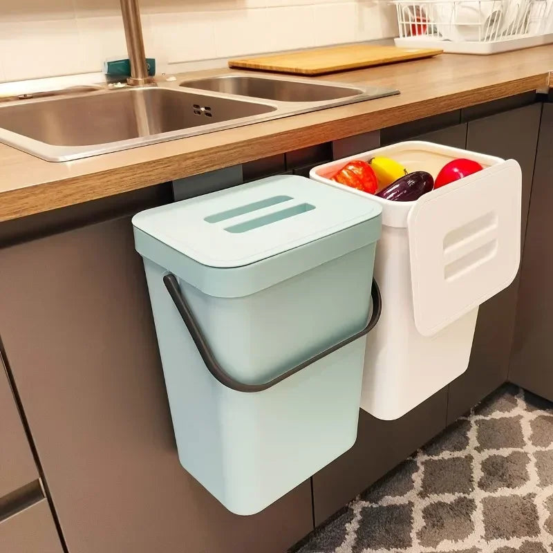Poubelle de Cuisine à Compost Suspendue 3 ou 5 L avec Couvercle