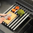 Égouttoir à Vaisselle Pliable Télescopique Inox 45-50 cm