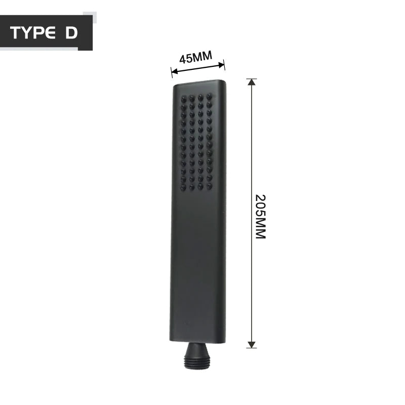 Pommeau de Douche Laiton Noir Mat, Douchettes et Supports à la Pièce