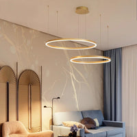 Suspension Cuisine LED Anneaux Étagés, 1 à 5 Anneaux