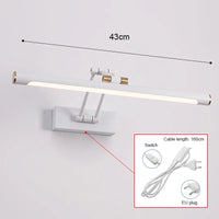 Applique Salle de Bain LED Tactile Variateur 43 et 55 cm