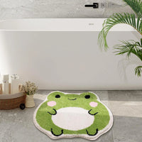 Tapis de Bain Antidérapant Motif Grenouille Ultra Absorbant