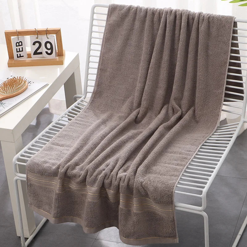 Serviette de Bain Coton Filé à l'Anneau 70 x 140 cm