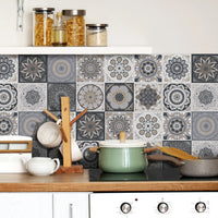 Carreaux Adhésifs Crédence 15 cm, 27 Motifs Colorés, 12 ou 24 Pièces