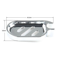 Porte-Savon Chromé Drainant à Clipser pour Barre de Douche, 16,2 x 8,8 cm
