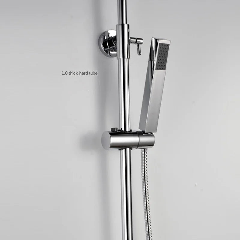 Pommeau de Douche à Main Carré Chromé, Économie d'Eau