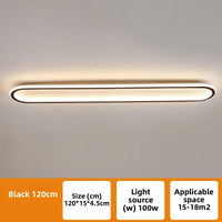 Plafonnier LED Cuisine Ovale Dimmable Doré Noir Blanc