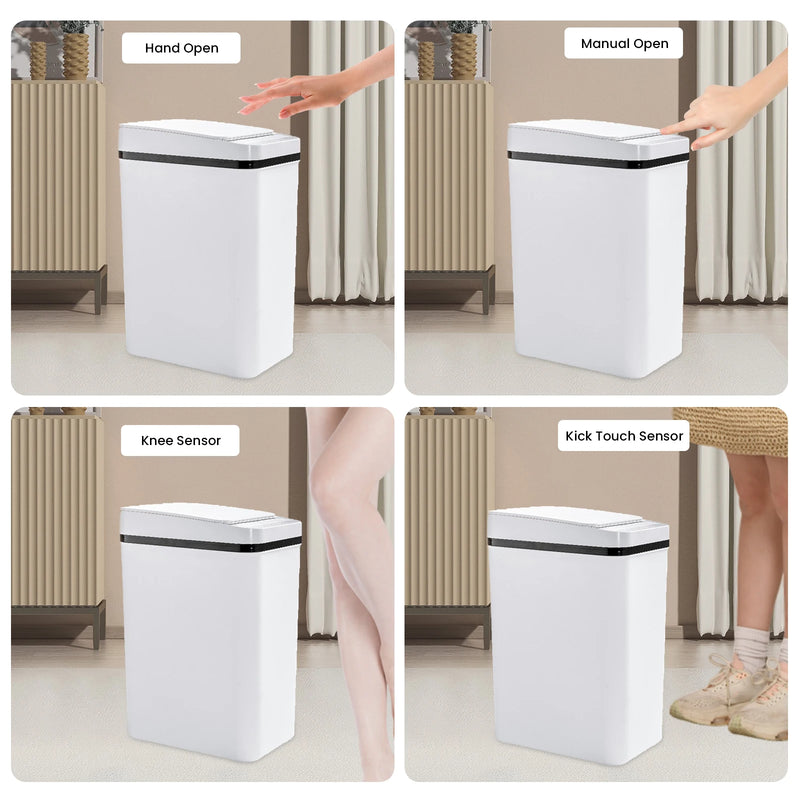Poubelle Salle de Bain Automatique 12L Anti-Odeurs Capteur